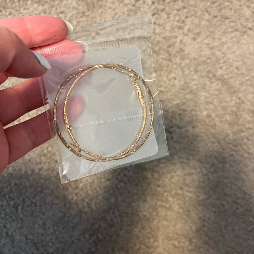 Rose gold hoops